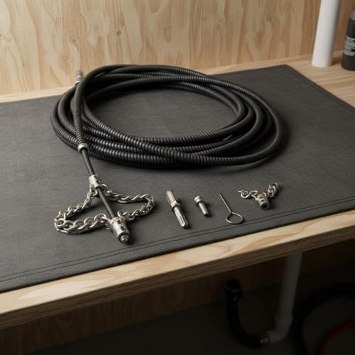Desatascador de Tuberías de Acero de Alta Resistencia, Cadena Flexible para Alcantarillado y Desobstrucción Profesional, 5 m miniatura 3