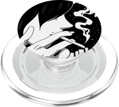 Sad Anime Girl Relax Japanese Alt Indie Aesthetic Eboy Egirl PopSockets PopGrip para MagSafe
