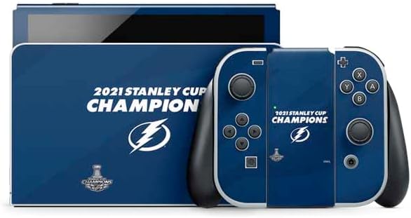 Skinit Decal Gaming Skin Compatible with Nintendo Switch OLED (2021) - Officially Licensed NHL 2021 Stanley Cup Champions Tampa Bay Lightning Design