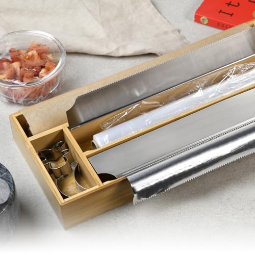 Kesper 58041 13 Drawer Foil Dispenser, Brown, 42 x 19 x 5.4 cm