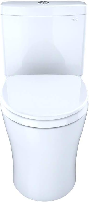 TOTO CST446CEMG#01 Aquia IV Two-Piece Elongated Toilet with 1.28 GPF & 0.8 GPF Dual Flush, Cotton White - - 