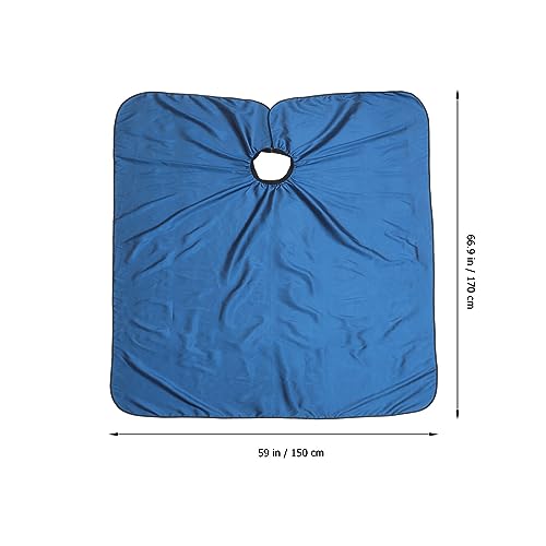LALAFINA 1pc Blue with Large Gown Anti-Static Cape Cloth Barber Sapphire and Cutting Salon Men Baber Hair Sleeves for Apron Stylist Cover Hairdressing Coloringdyeing Sleevesprofessional - Image 2