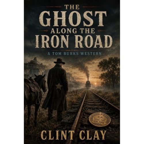 The Ghost Along the Iron Road A Tom Burks Western Audiolibro Por Clint L. Clay arte de portada