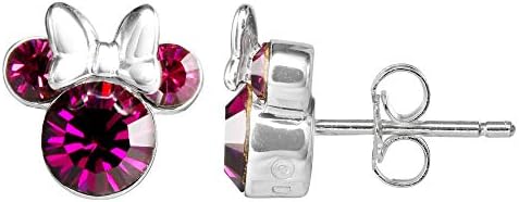 Minnie Mouse Pink Birthstone Silver Earrings E905162ROCTL.PH