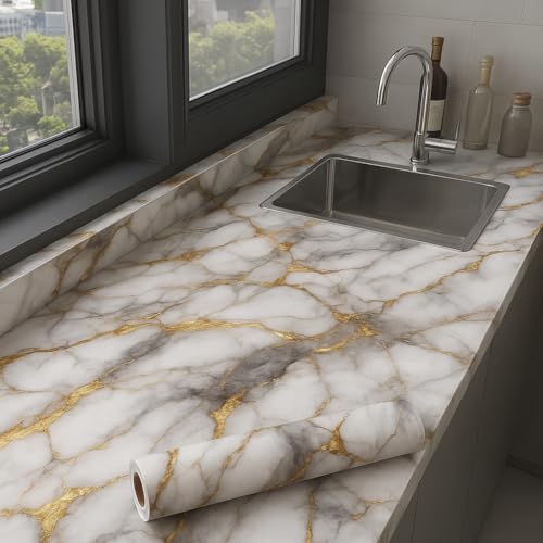 Image of Barebeauty 60 x 200 cm Kitchen Wallpaper, Self Adhesive Oil Proof Waterproof Wall Sticker for Kitchen, Anti-Mold Heat Resistant Backsplash Wall Covering (Pack of 2, 25.84 Sq. Ft. Approx)