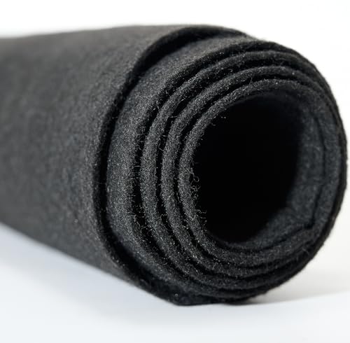 Soft Black Felt Fabric 18"X 72"/ 1.6mm Thick Sewing Patwork Material Large Craft Felt Roll Fabric by The Yard