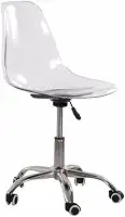 Cadeira Eames Transparente Empório Tiffany Office Cromada