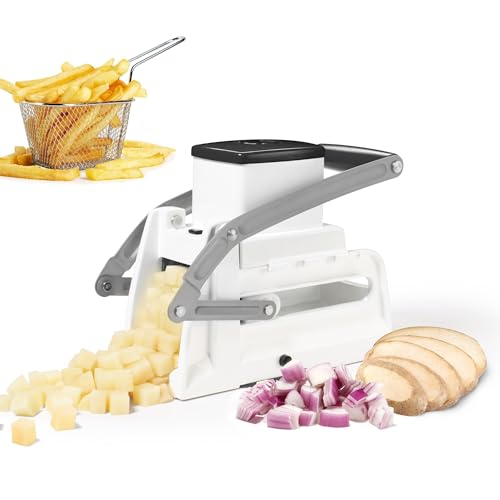 Starfrit Pro Fry Cutter & Cuber - 3-in-1 - Homemade French Fries, Slices and Diced Cubes Potato & Vegetable