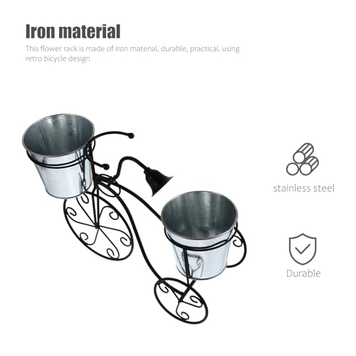 Support de Pot de Fleurs de Vélo Vintage, Support Polyvalent Plante - 4