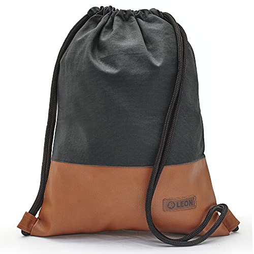 by-Bers TB_001 - Bolsa de deporte, gimnasio, mochila Unisex adulto, color Grau_braun, tamaño flach 34cmx45cm +-1cm Cover
