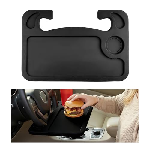 KAUEGOW Car Steering Wheel Desk, 2 in 1 Multipurpose Auto Seat Stand Tray for Food Drink Laptop,...