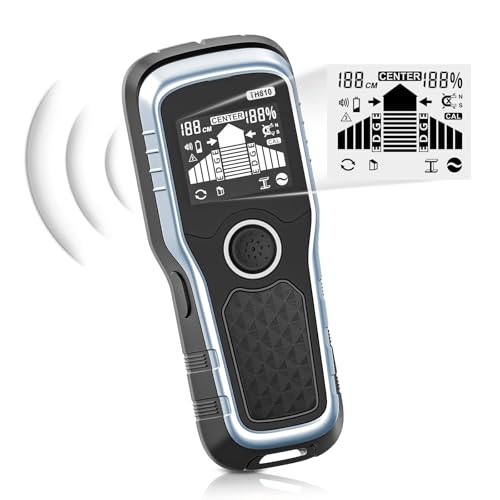 Handstar Stud Finder Wall Scanner - 6-in-1 Upgraded Multifunction Auto Detection with LCD Display & Audio Alarm for Wood, Metal & AC Wires, Ideal for Home DIY & Professional Contractors (Silver)