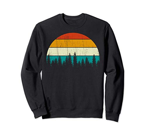 Vintage Retro Style Watercolor Forest Wildlife Pine Tree Sudadera