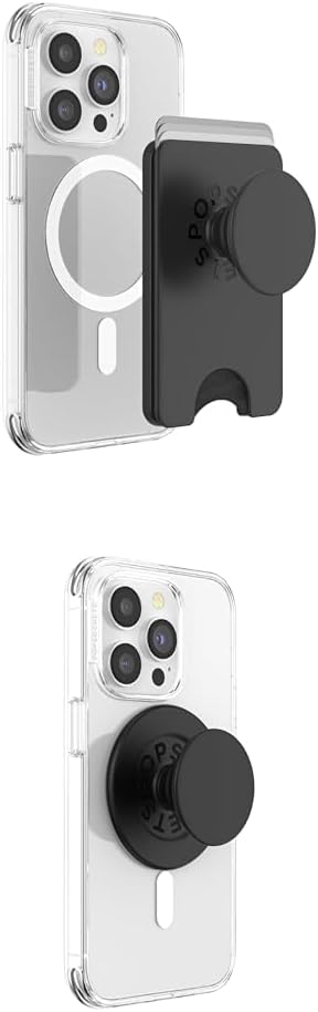 PopSockets Phone Wallet and Grip Bundle with MagSafe Adapter Ring - Card Holder, Expanding Stand, Wireless Charging Compatible