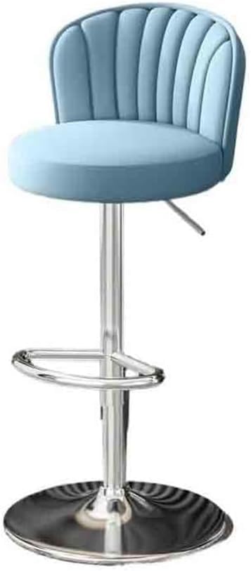Chaise de bar tabouret haut pivotant bleu XJBTBA usage pro maison