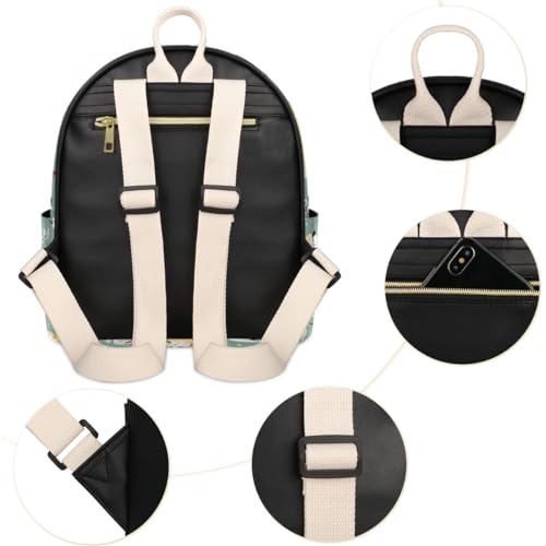 Sac à dos en cuir étanche 9L à compartiments pour femme active - 5