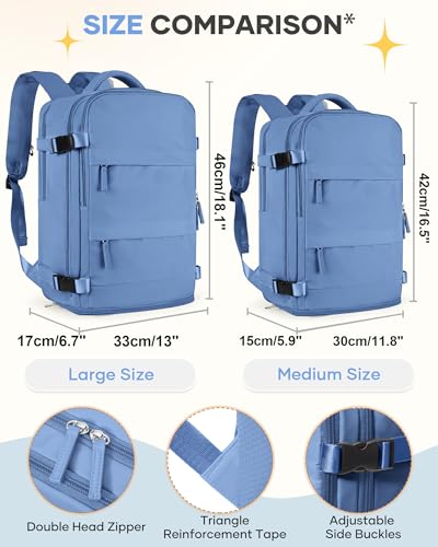 Image of coofay Large Travel Backpack For Women Men Airline Approved Carry On Backpack Flight Approved Waterproof Sports Luggage Backpack Casual Daypack Small Hiking Backpacks