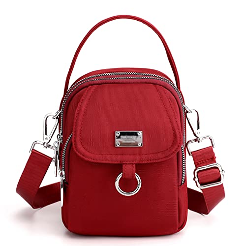 LIBAIJIAAZQH Handy Umhängetasche Damen, Handytasche Zum Umhängen, Handytasche Mit GeldböRse Zum Umhängen, Kleine Umhängetasche Mit KopfhöRer Eingang Wasserabweisendes Nylon Damen Tasche Klein Cover