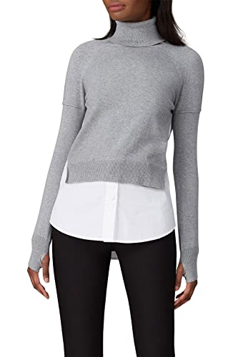 Image of Rent The Runway Pre-Loved Grey Knit Inset Sweater