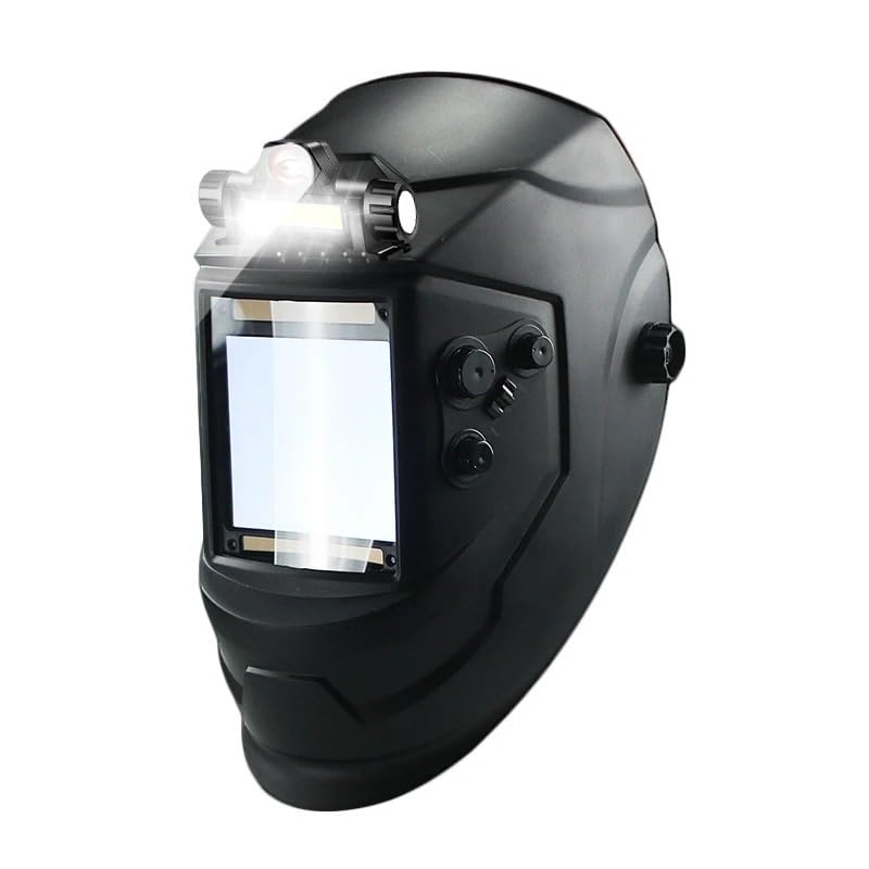 Maschera Saldatura Autoscurante Maschera for saldatura/cappello da saldatore/casco saldatura a colori reali con oscuramento automatico solare e sensore ad arco DIN5-DIN13