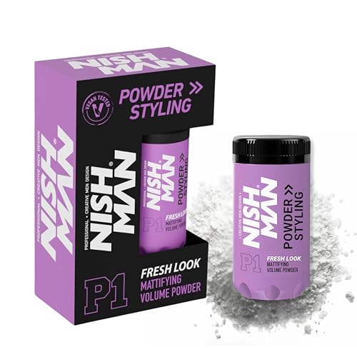 NISHMAN Polvere per Styling Capelli P1 Fresh Look 20g - Profumo Fresco - Massimo Volume e Texture - Tenuta Flessibile e Finitura Opaca