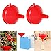 HNBun 10Pcs Plastic Funnel Set, 6.3 Inch Wide Mouth Red Fuel Funnels for Automotive Oil & Gas, Large Multipurpose Tool for Garage, Kitchen, Garden & Fluid Transfer