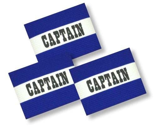 Soccer Team Captain's Arm Band 3-Pack (Blue, 1 Size Fits All)