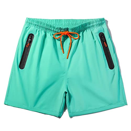 YaoKing Men's Swim Trunks Quick Dry Board Shorts Beach Shorts Bathing Suits for Men with Zipper Pockets and Mesh Lining3