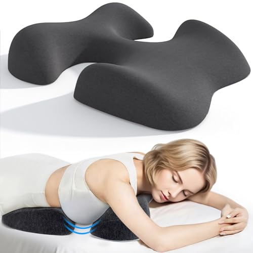 KONOVOLY Breast Pillow for Massage Womens Massage Bolster Face Down Pillow for Sleeping with Non-Slip Bottom Home Head Cushion and Chest Cushion for SPA-Dark Gray