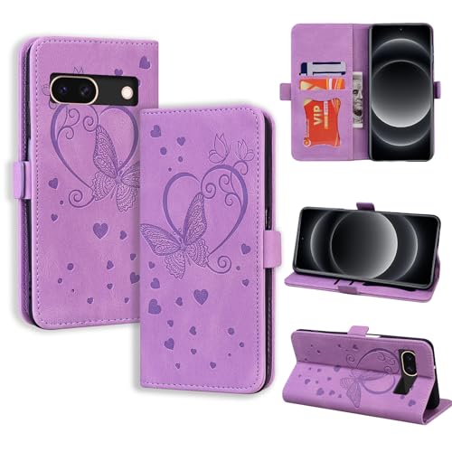 Casafuny Google Pixel 8A Lederhülle Violett