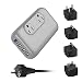 220V/240V to 110V/120V Step Down 230W Voltage Converter and International Travel Adapter Combo for Hair Straightener Flat Iron, Hair Curler, CPAP, Toothbrush, Xbox - [Use USA Electronics Overseas]