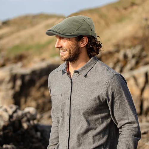 Xinveen Newsboy Hats for Men Flat Cap Cotton Adjustable Breathable Irish Cabbie Ivy Driving Hunting Hat