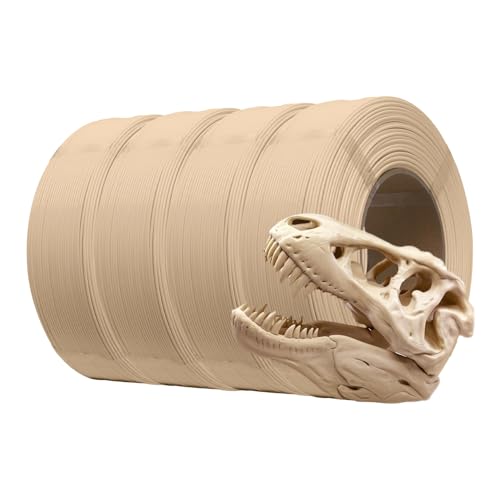 Image of eSUN PLA+ Refilament 1.75mm, 3D Printer Refill PLA Plus, 1KG per Roll, 4 Rolls Spoolless 3D Printing Filament for 3D Printers, Bone White