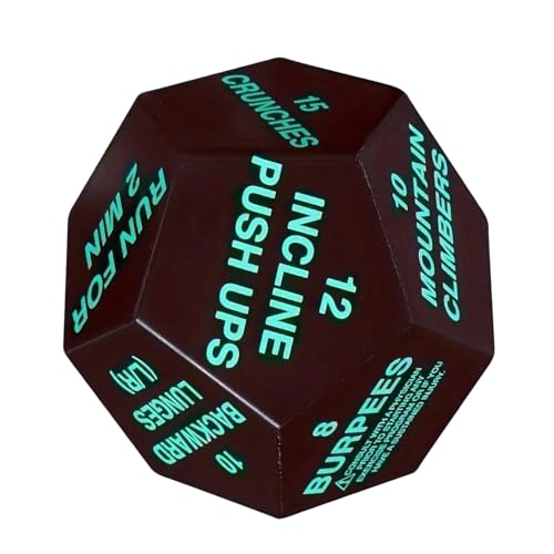 Sport Trainingswürfel Gym – Tragbarer 12-Seitiger Übungswürfel, Kreativer Fitness Kubus Für Teams | Dynamisches Fitnessspiel Für Männer Frauen Sportler Zuhause Studio Gruppen Training Motivation Beweg