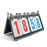 CLX Portable Flip Sport Anzeigetafel, Portable Table Top Scoreboard Ergebnis Flipper 0-99 Multifunktionsanzeiger Für Tischtennis, Basketball,Schwarz