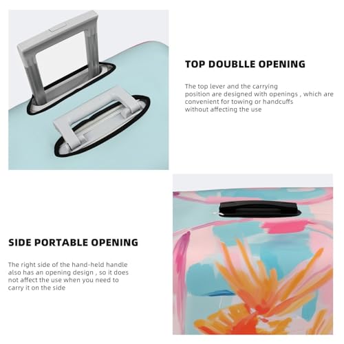 Goldfish In A Round Fishbowl Elastic Travel Luggage Covers Dustproof Scratch-Resistant Suitcase Protector Fit 22-24 Inch3