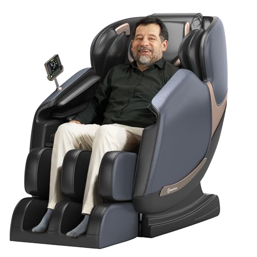 Real Relax 2025 Massage Chair Full Body,SL Track Massage Recliner,Thai Stretch and 21 Auto Modes,Zero Gravity with APP and LCD, Body Scan, Home and Office Use,Favor 04 ADV Black