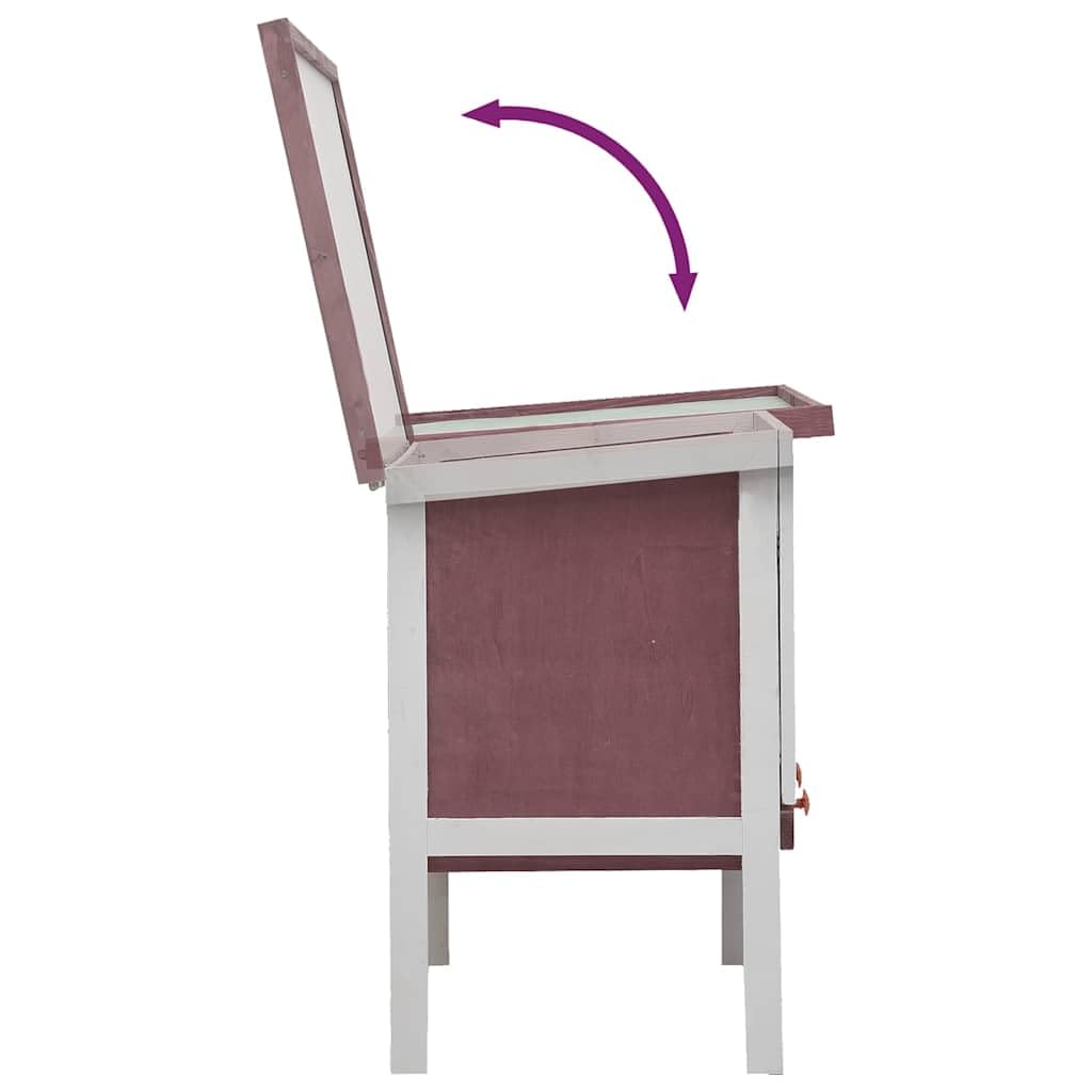 Conejera para exteriores (1 nivel), color marrón y madera, jaula para conejos, pequeños animales