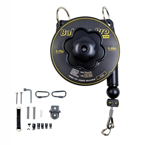 Tool Balancer 1.36.6 lbs (0.63 kg) with 79 Cable Travel Adjustable Spring Balancer for Electric Screwdrivers Soldering Tools Assembly Workstations & Workshop Use (Black)