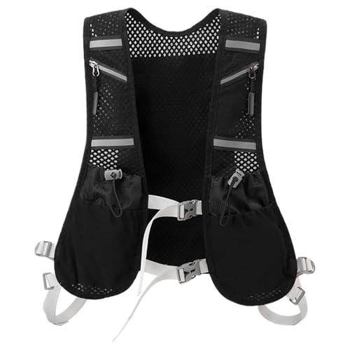 Chaleco Corriendo | Reflejar el Chaleco para Beber | Bolsa para Beber Correr | Mochila de agua con bolsas de botella suave, soporte de teléfono celular para ciclismo, senderismo, montañismo