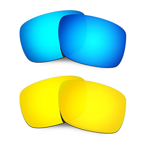 Lentille de rechange Oakley Drop Point bleu et or 24 carats pour lunettes
