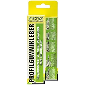 Petec 93870 profielrubberlijm geel-transparant, 70 ml