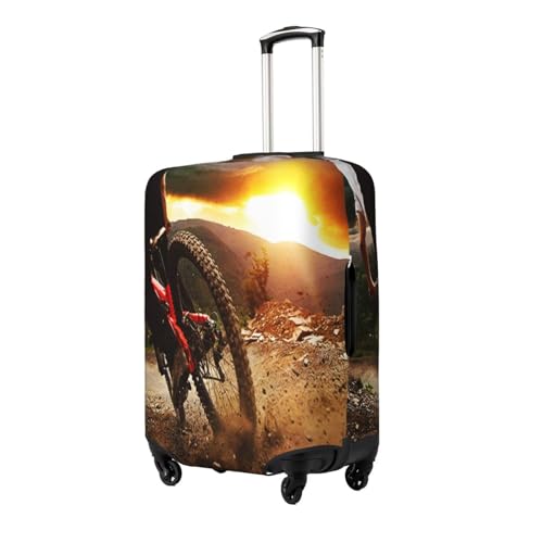 Mountain Biking Downhill Racer Luggage Cover for Suitcase, Suitcase Cover Protector Fit 22-24 Inch Luggage Travel Accessories, M2