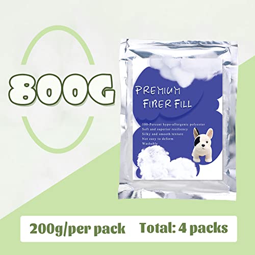 BUTUZE 800g/28oz Polyfill Stuffing, (2.1oz-4.4lb) Fiberfill for Crafts, Polyester Fiber Fill, Premium Stuffing Fiber Fill, Resilience Fill Fiber for Stuffing Pillow and Home Decoration Projects