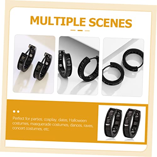 Holibanna Pretas 1 Par brincos redondos originarias original brincos na moda brincos masculinos brin