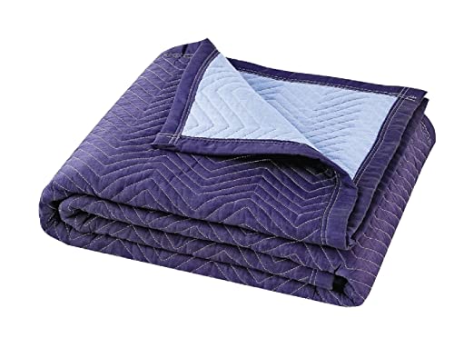Moving Storage Packing Blanket - Super Size 40" X 72" Professional Quilted Shipping Movers Furniture Pad (1, Blue) #TOP2