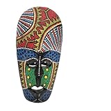 Ornement de masque sculpté : fabriqué à partir de matériaux en , avec un motif décoratif et une couleur vive, et un ornement de masque sculpté en