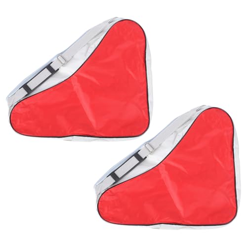 KOMBIUDA Skate Bag Set 2 Pcs Mesh Skating Tote Bag Shoulder Pouch for Ice Skates Fashion Design