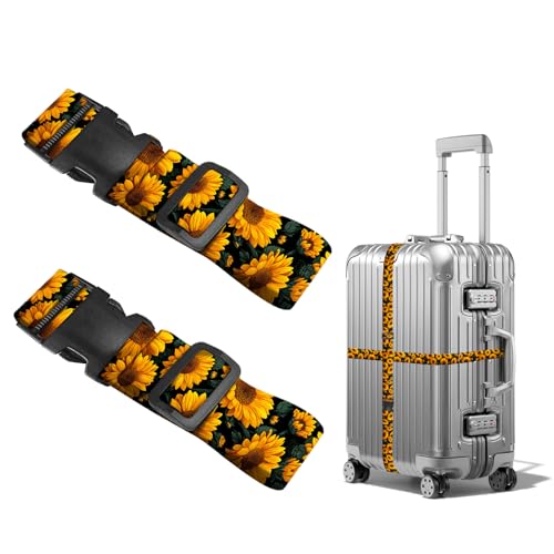 Image of Nuxovilar Luggage Straps Set for Suitcase 1.96x90.5in Polyester