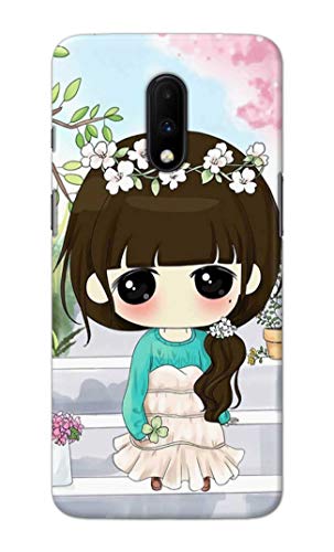 Image of PRINTFIDAA Cartoon Girl Printed Designer Hard Back Case Cover for OnePlus 6T / OnePlus 7 -(SS) MVN1009